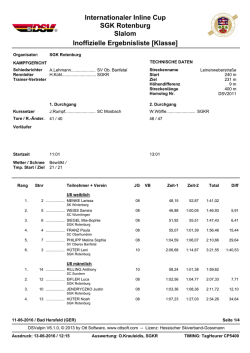 Internationaler Inline Cup SGK Rotenburg Slalom Inoffizielle
