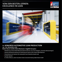 Kongressankündigung - Automotive Lean Production