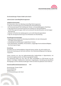 Leiterin/ Leiter Controlling/ Rechnungswesen - Controlling