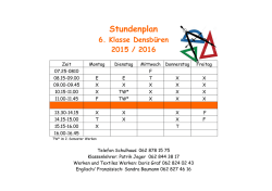 Stundenplan - Schule Densbüren