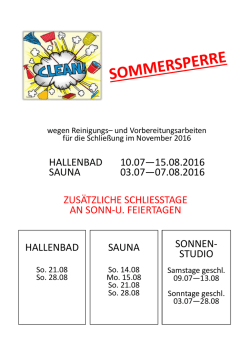 Sommersperre