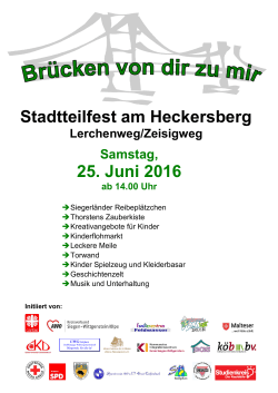 25. Juni 2016 Stadtteilfest am Heckersberg