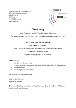 10062016_Einladung BEB Graz - Berufsverband der Erziehungs