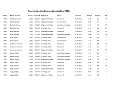 Startzeiten Landesmeisterschaft 2016