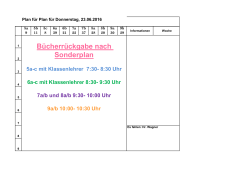 Vertretungsplan für Donnerstag, 16.06.2016 - Waldblick