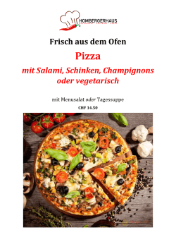 Montag Pizza - Hombergerhaus