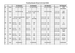 Proefwerkweekrooster