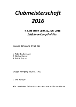Clubmeisterschaft 2016