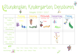 Stundenplan Kindergarten Densbüren