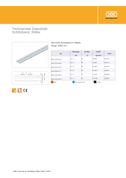 Techn. Datenblatt