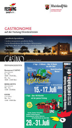 Gastro_bis_31-07-2016 - Die Festung Ehrenbreitstein