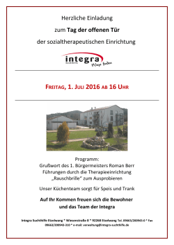 Info hier - Integra Suchthilfe