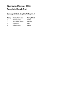 Rangliste - Ponyhof Sturmwind