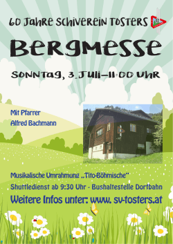 Bergmesse - Schiverein Tosters