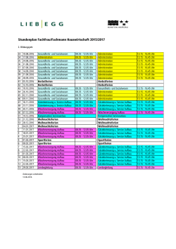 Fachleute Hauswirtschaft 15/17