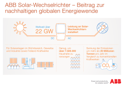 ABB Solar-Wechselrichter – Beitrag zur nachhaltigen globalen
