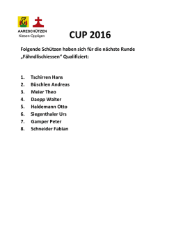 CUP 2016 - Aareschützen Kiesen
