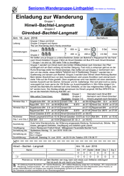 Hinwil-Bachtel-Wald - Senioren-Wandergruppe