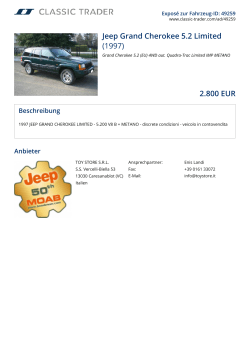 Jeep Grand Cherokee 5.2 Limited (1997) 2.800 EUR