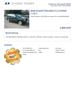 Jeep Grand Cherokee 5.2 Limited (1997) 2.800 EUR
