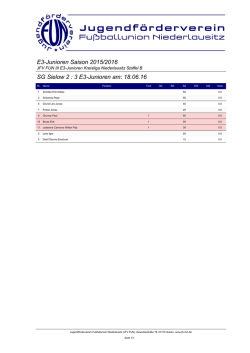 E3-Junioren Saison 2015/2016 SG Sielow 0 : 0 E3