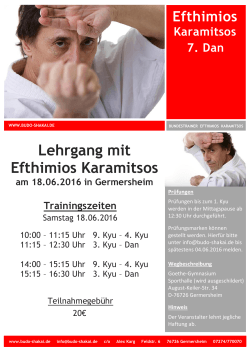 Lehrgang mit Efthimios Karamitsos am 18.06.2016 in Germersheim