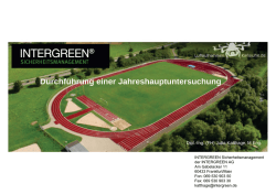 INTERGREEN Sicherheitsmanagement der INTERGREEN AG
