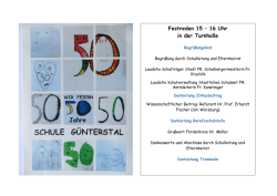 Festreden 15 &ndash; 16 Uhr in der Turnhalle