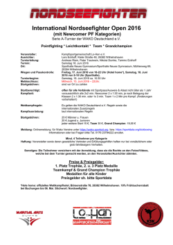 International Nordseefighter Open 2016 - wako-in