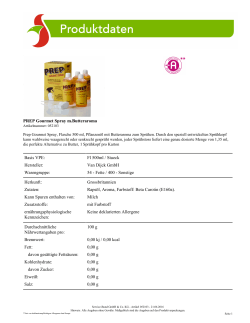 PREP Gourmet Spray m.Butteraroma Basis VPE: Fl 500ml / Stueck