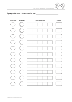 Eigenproduktion: Zahlenstreifen von