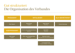 Gut strukturiert Die Organisation des Verbandes