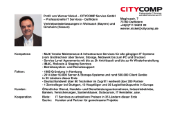 Profil von Werner Nickel – CITYCOMP Service GmbH
