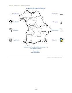 Ärztliche Kreisverbände in Bayern Unterfranken Oberfranken