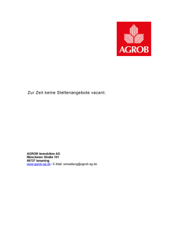 Stellenangebote - AGROB Immobilien AG