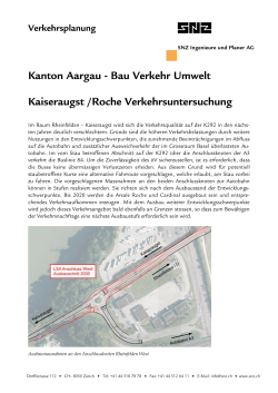 Kt. AG, Kaiseraugst/Roche Verkehrsuntersuchung