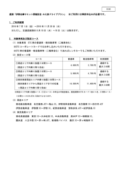 1．ご利用期間 2016 年 7 月 1 日（金）～2016 年 11 月