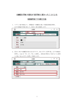 出願国 CTM の国名が EUTM に変わったことによる KEMPOS での修正