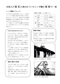 旧馬入川橋梁のレンガ積み橋脚の一部 （PDF 220.6KB）