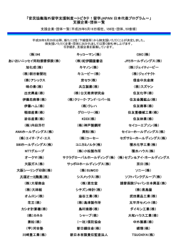 支援企業・団体一覧（平成28年6月16日現在） （PDF:68.9KB）