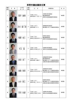 串間市議会議員名簿