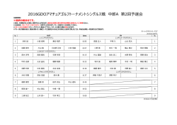 2016GDOアマチュアゴルフトーナメントシングルス戦 中部A 第2回予選会