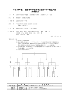 平成28年度 函館市中学校体育大会サッカー競技