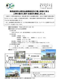 南武線津田山駅自由通路新設及び橋上駅舎に係る 工事の施行に関する