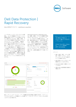 データシート: Data Protection | Rapid Recovery