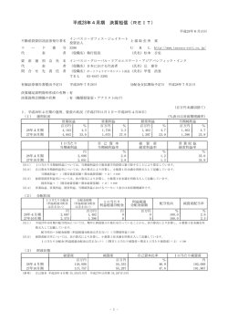 平成28年4月期 決算短信（REIT） - インベスコ・オフィス・ジェイリート投資