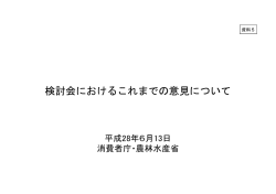 検討会におけるこれまでの意見について