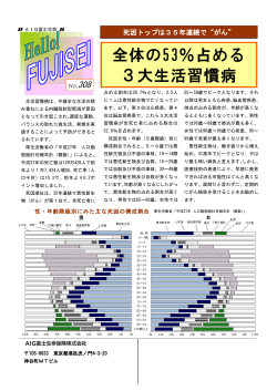 全体の53％占める 3大生活習慣病