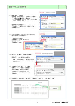 固定リテラルの設定方法