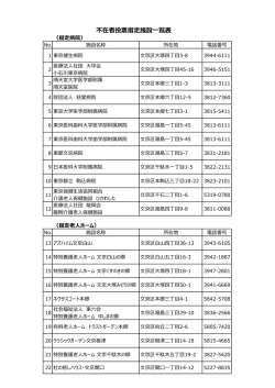 不在者投票指定施設一覧表